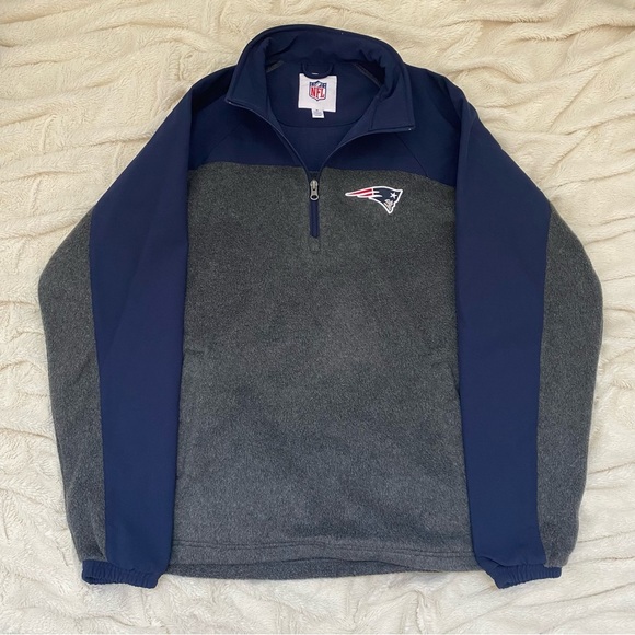 New England Patriots G-III Sports Navy Lightweight Quarter-Zip pullover - Picture 2 of 7